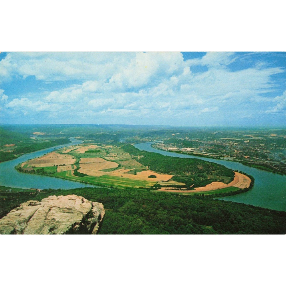 Moccasin Bend Lookout Mountain Chattanooga Tennessee Vintage Chrome Postcard